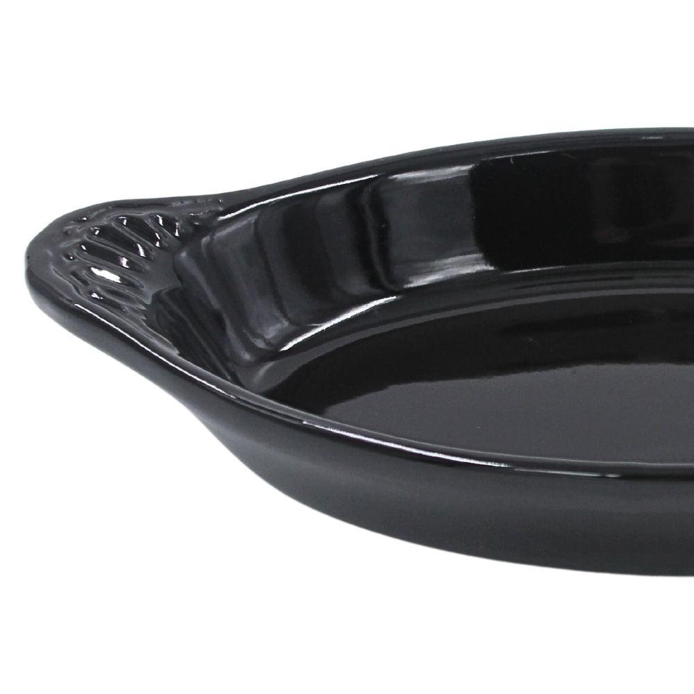 Plato Gales con relieve Negro brillante 12 onzas Rarebit