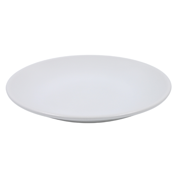 Plato trinche 27 cm sin relieve blanco mate Chena Anfora Especial