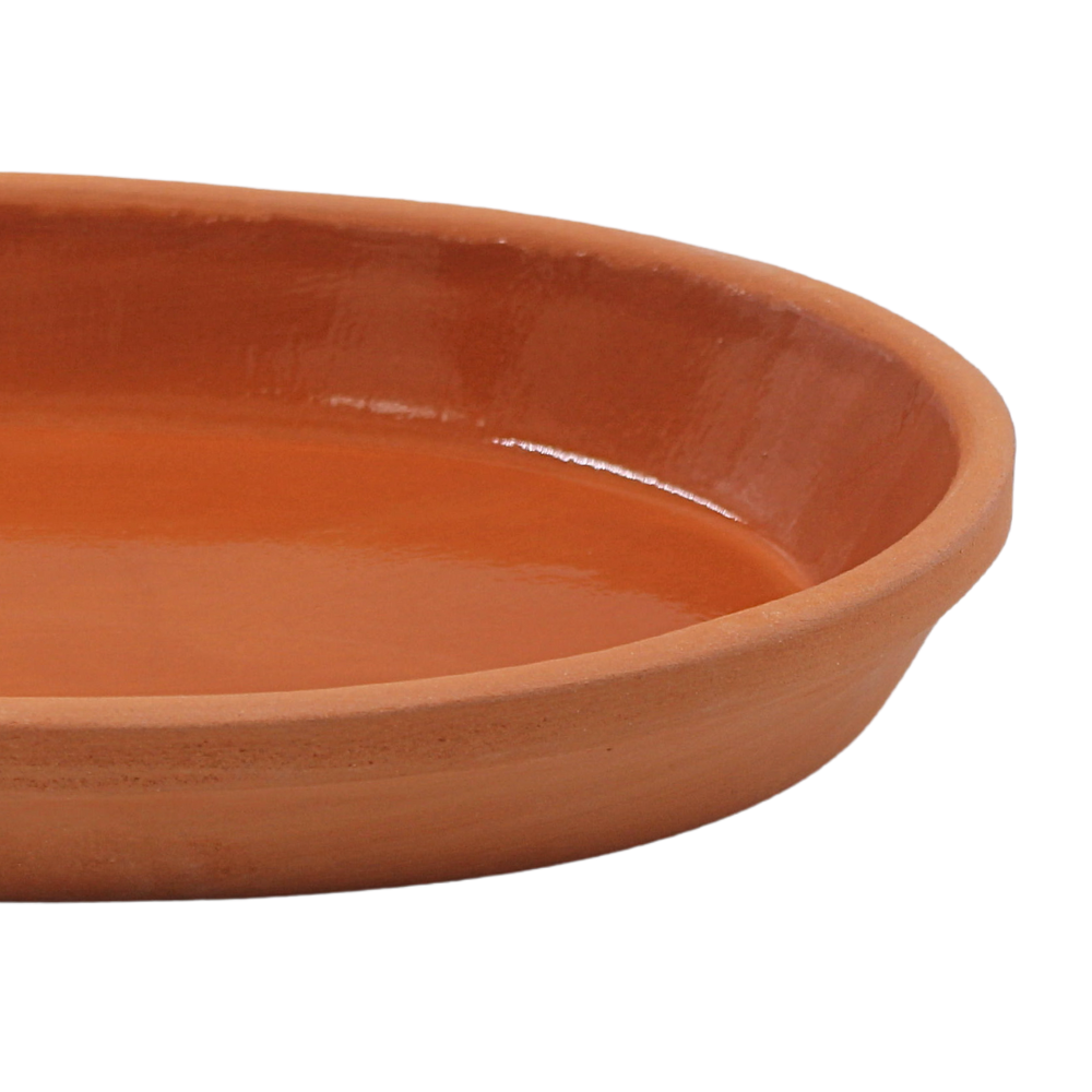 Charola Oval Para Hornear 23*13*3.5 Cm Barro Con Esmalte En Interior Viapot