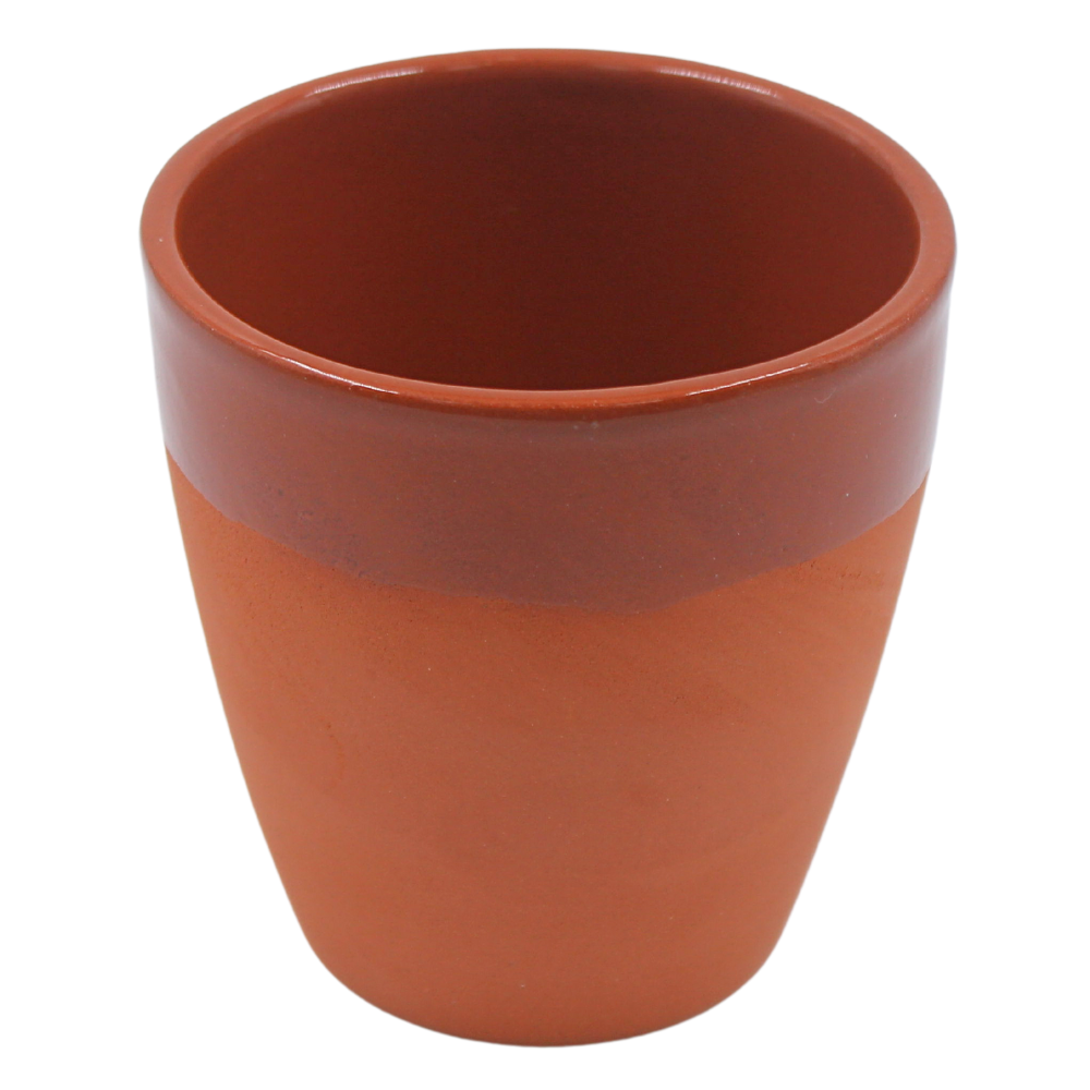 Vaso 330 Ml 9 * 9.5 Cm Barro Con Esmalte En Interior Viapot