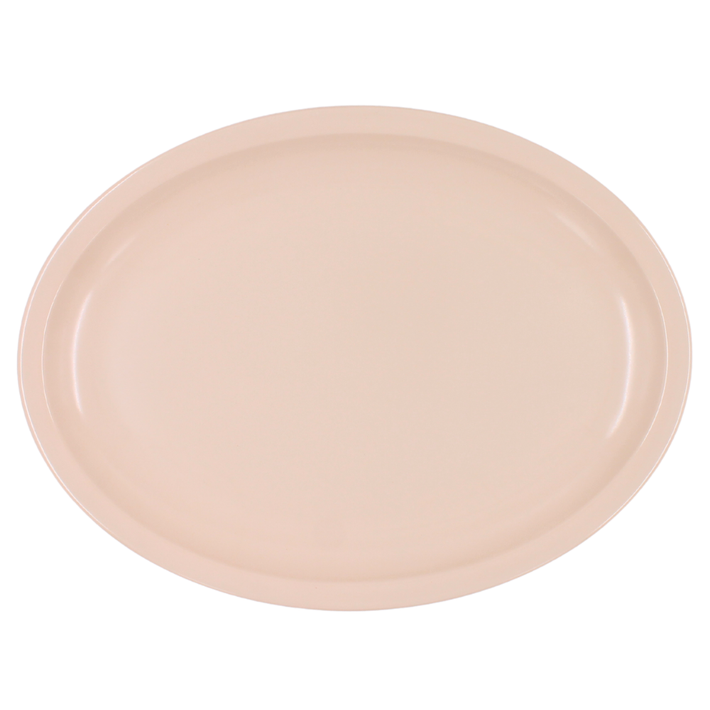 Plato Ovalado 13.5 Pulg. Melamina Beige