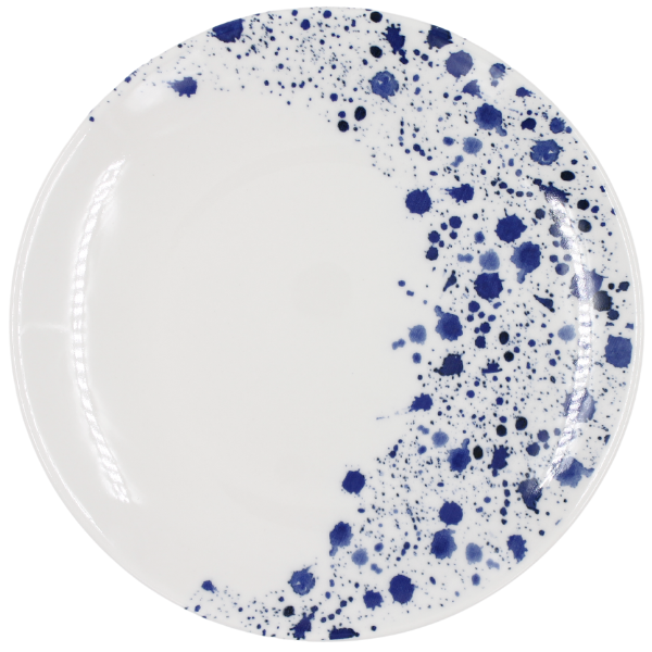 Vajilla de porcelana Anfora Blue Wabe 16 piezas