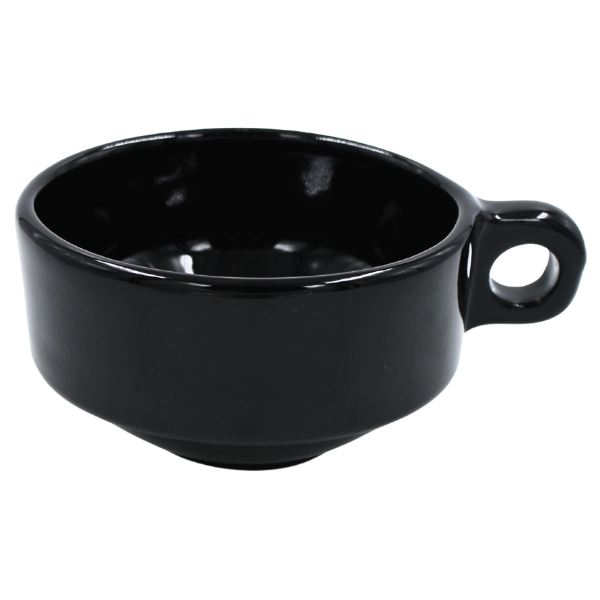 Taza Latte Jumbo Apilable 16 oz Negro