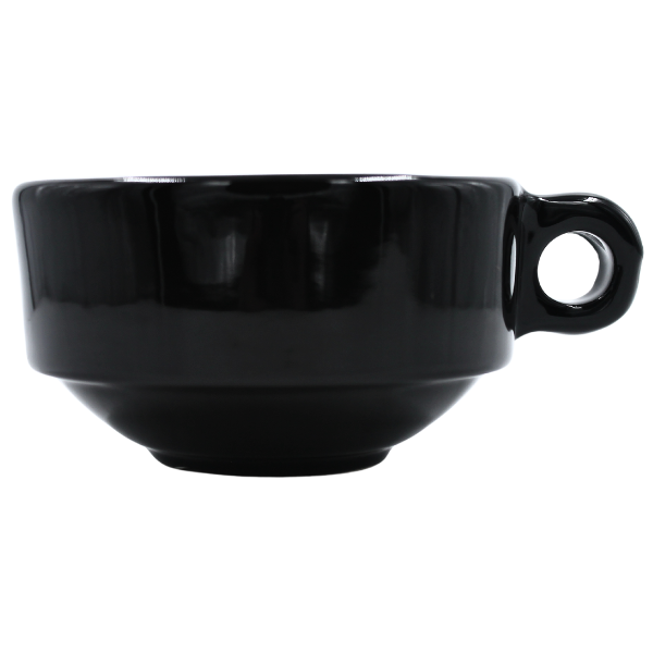 Taza Latte Jumbo Apilable 16 oz Negro