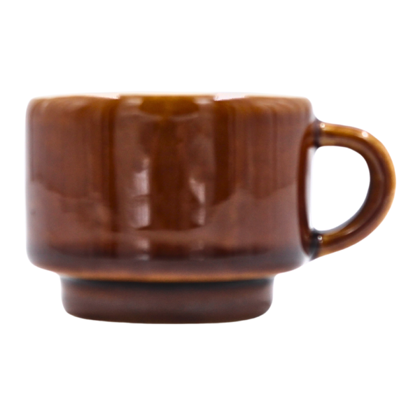 Taza de Expreso Apilable 3 0z Marron Laredo/Blanco