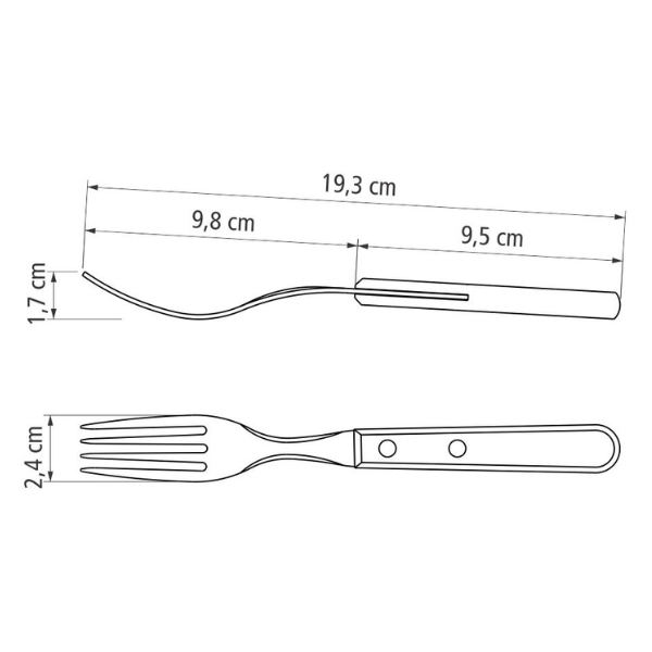 Tenedor de mesa Tramontina Dynamic @