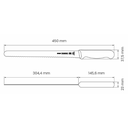 Cuchillo para Jamón con sierra 12 pulgadas blanco Tramontina Profesional @