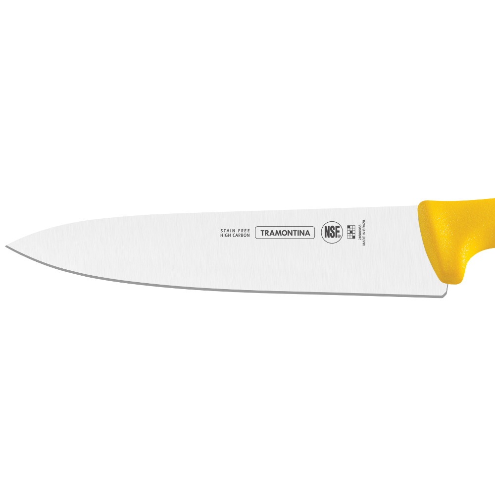 Cuchillo profesional para Chef 8 pulgadas amarillo Tramontina
