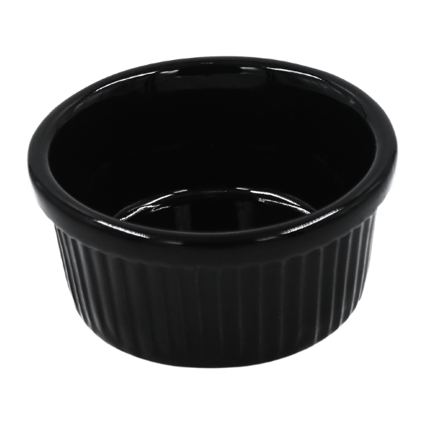 Ramekin Estriado 5 oz Negro