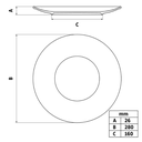 Plato Raso Kit 6 Topazio Hs 28 Cm @