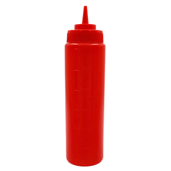   Recipiente Para Aderezo Rojo 24 Oz@