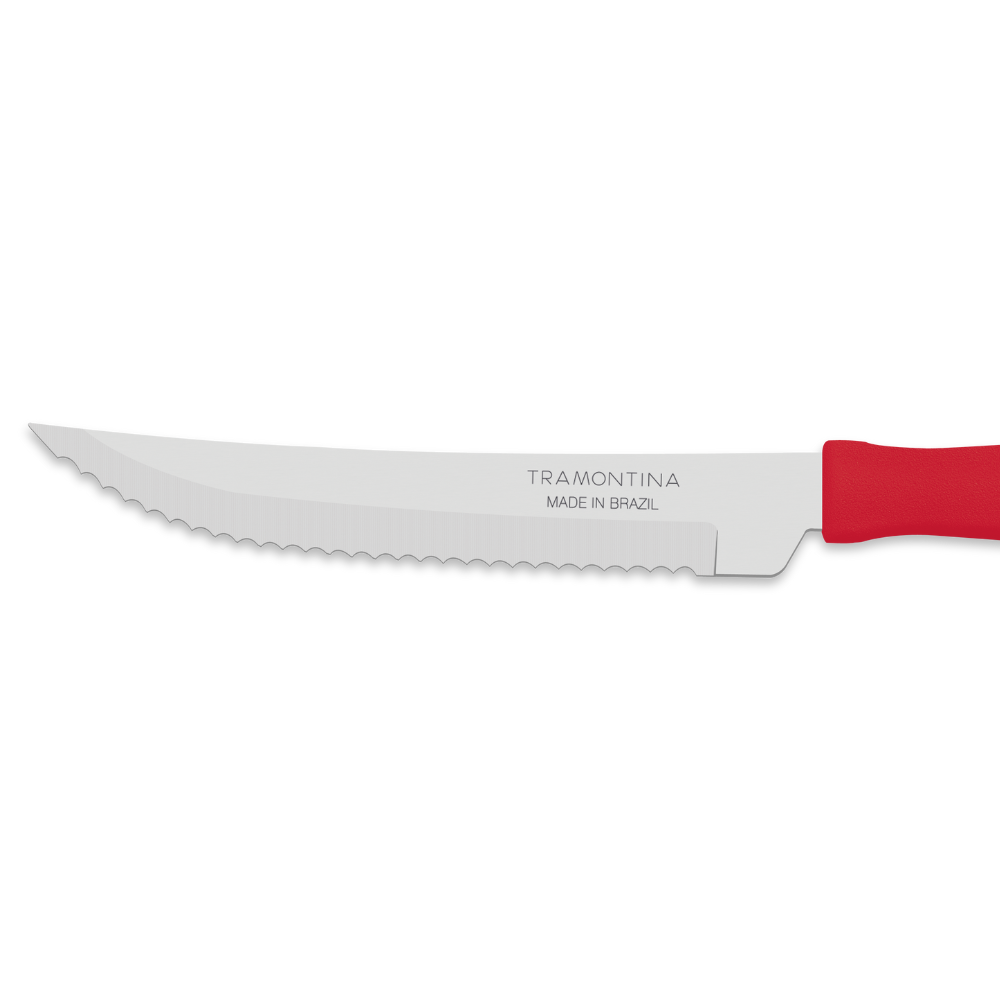 Cuchillo para asado 4 pulgadas New Kolor Rojo Tramontina