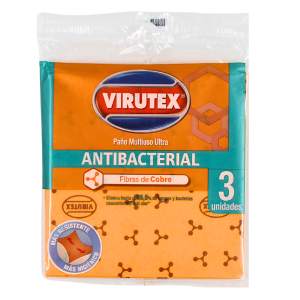 Paño Multiuso Cobre Antibacterial X3@