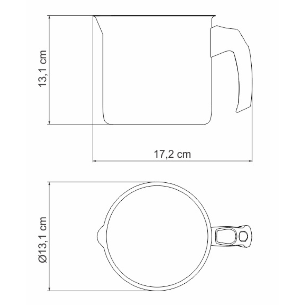 Hervidor de leche 13 cm Tramontina Allegra acero inoxidable