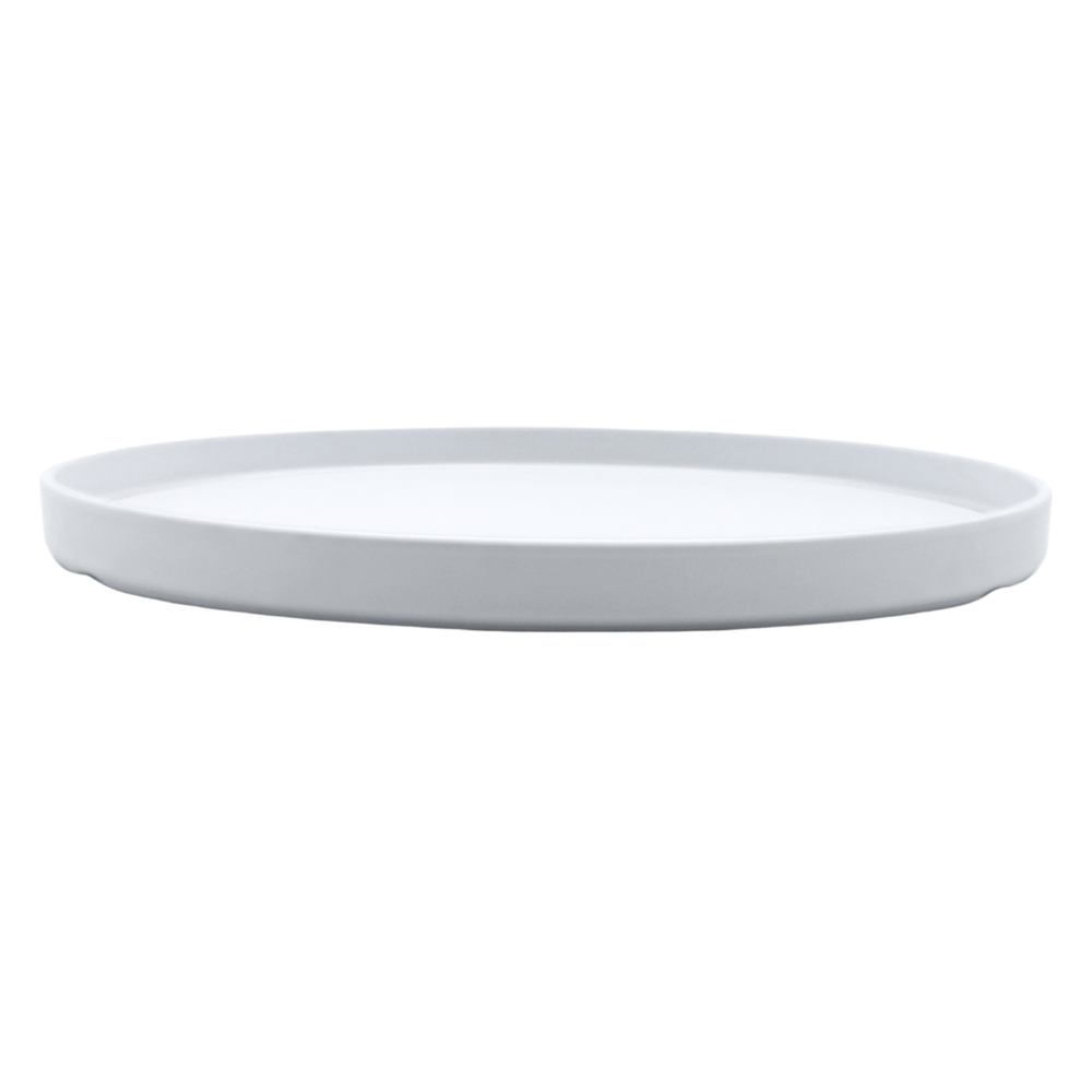 Barcelona Plato 27 Cm Melamina Blanca Mate@