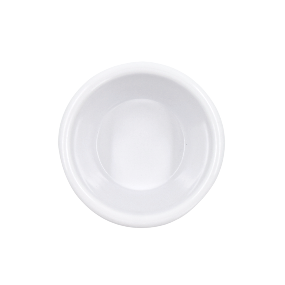 Ramekin 4 onzas 114 ml melamina blanca brillante