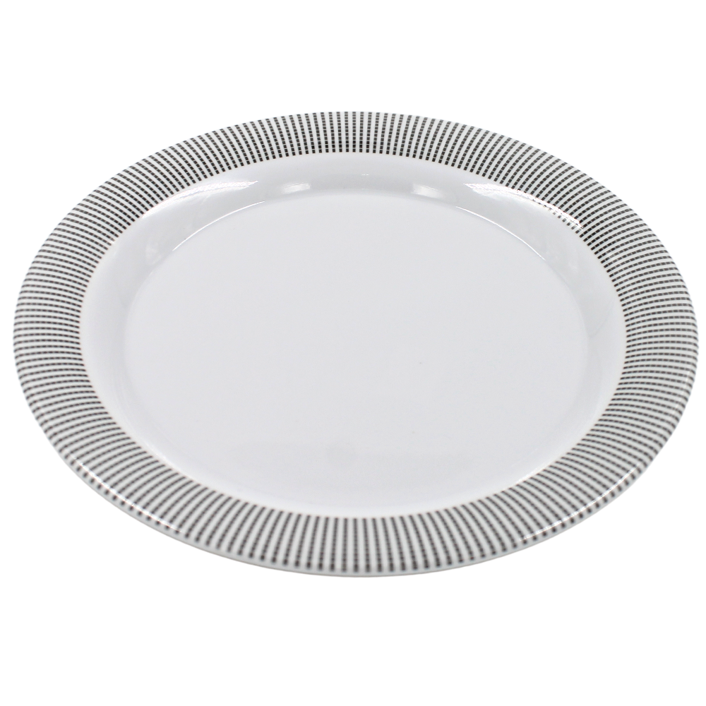 Plato extendido 8&quot; 20 cm melamina Premium Elegantza Gris