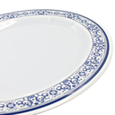 Plato oval 14&quot; melamina talavera azul