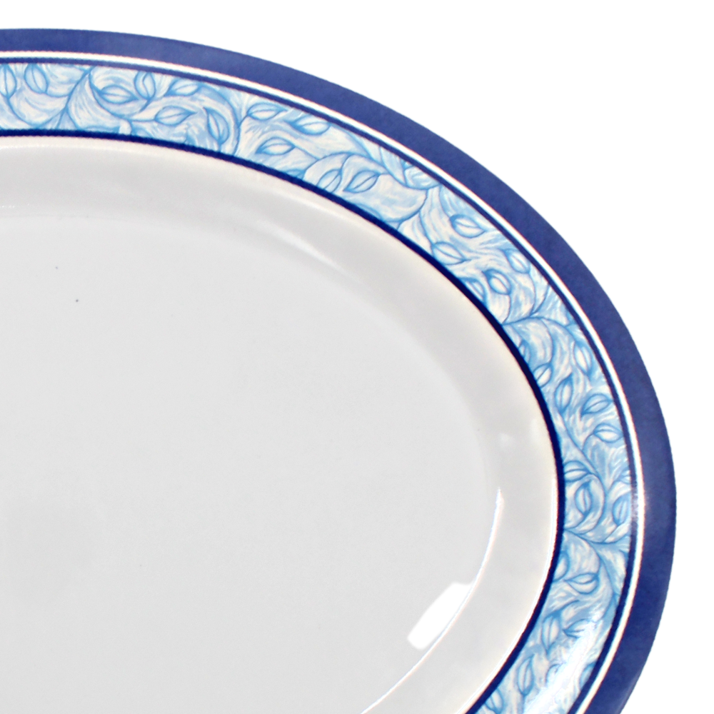 Plato oval 14&quot; melamina Formosa azul