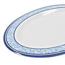 Plato oval 14&quot; melamina Formosa azul