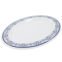 Plato oval 12&quot; 30 cm melamina talavera azul