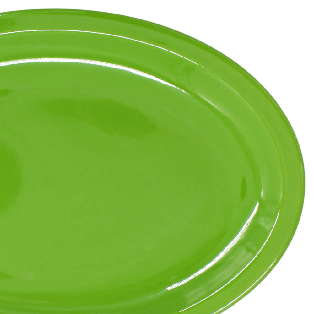 Plato oval 11.5&quot; 29 cm melamina verde