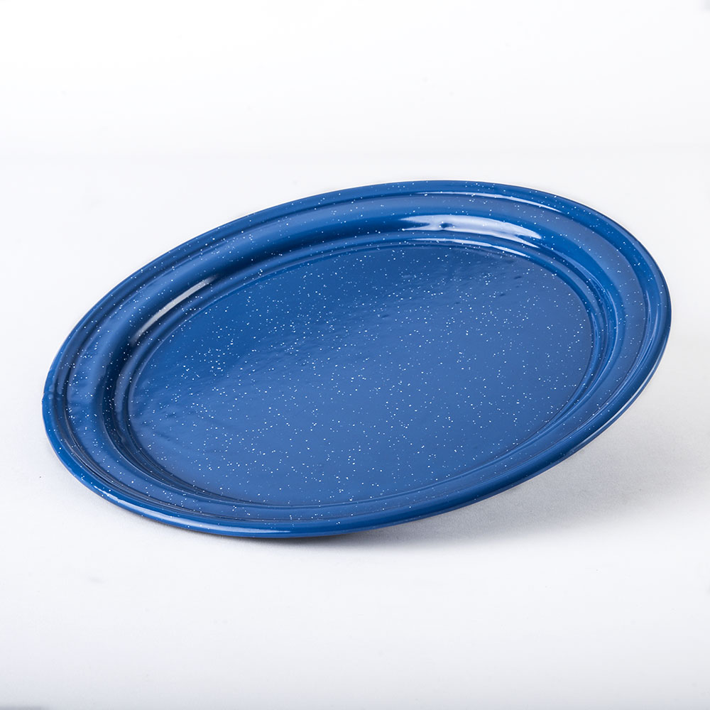 Plato plano de peltre 30 cm Azul Real Nevado