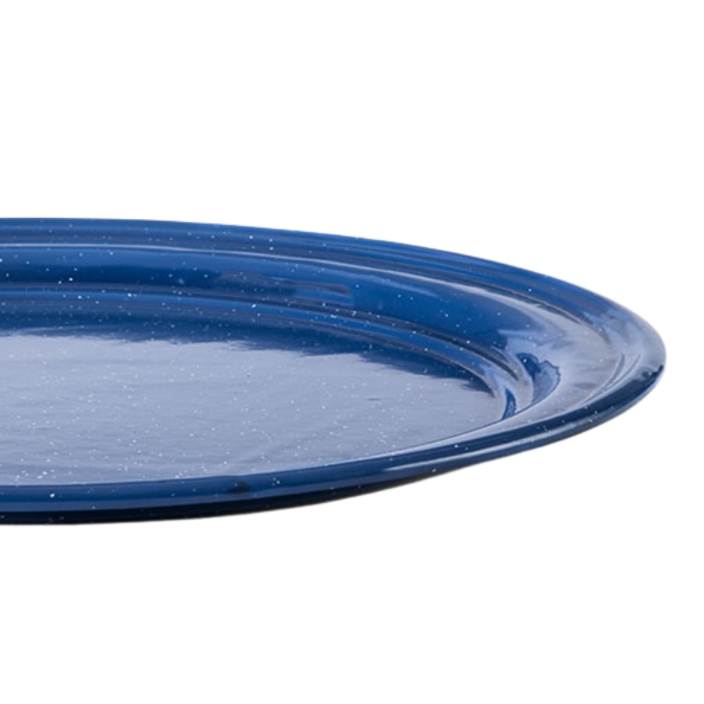 Plato plano de peltre 30 cm Azul Real Nevado