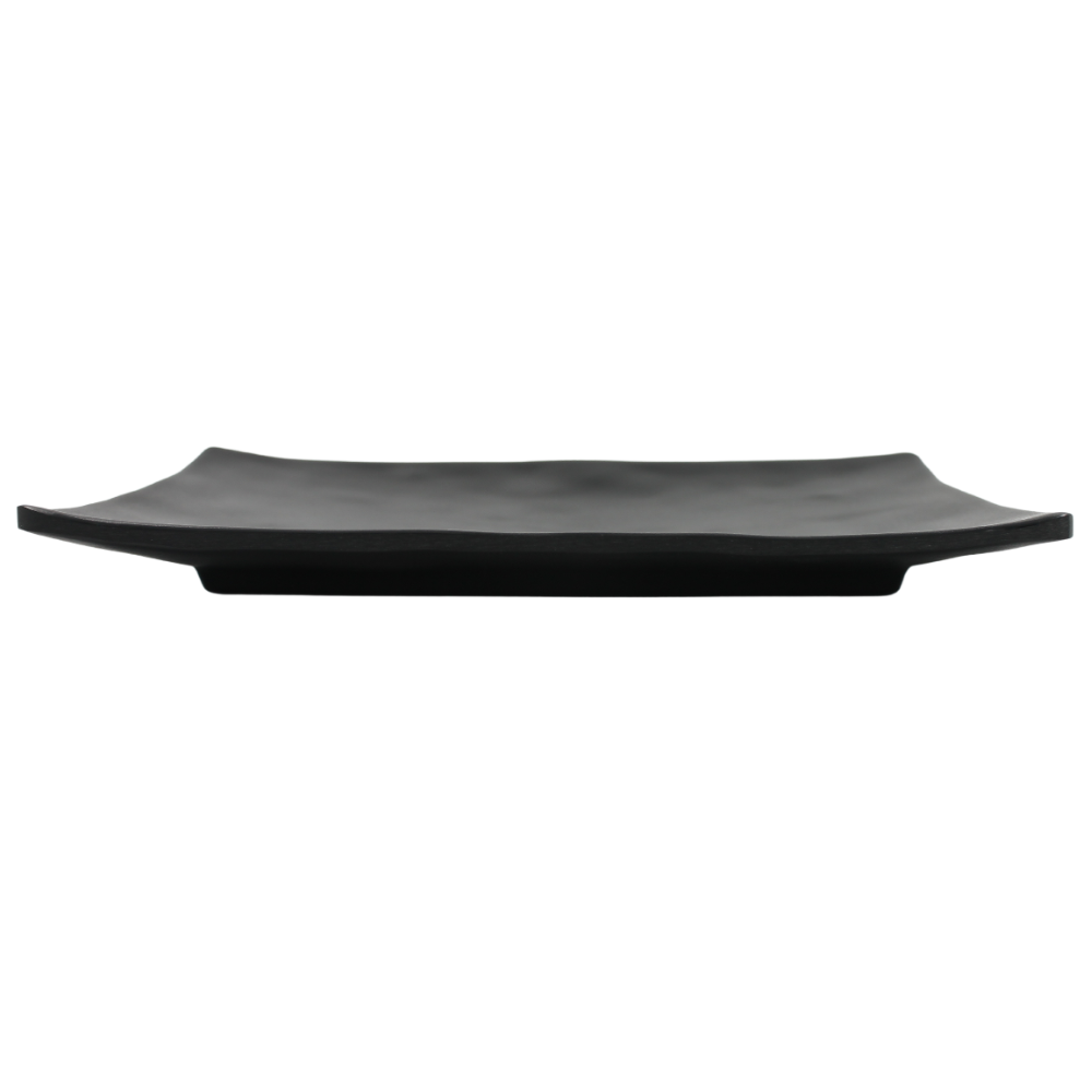 Plato recto 20 cm melamina negra mate Jet Black