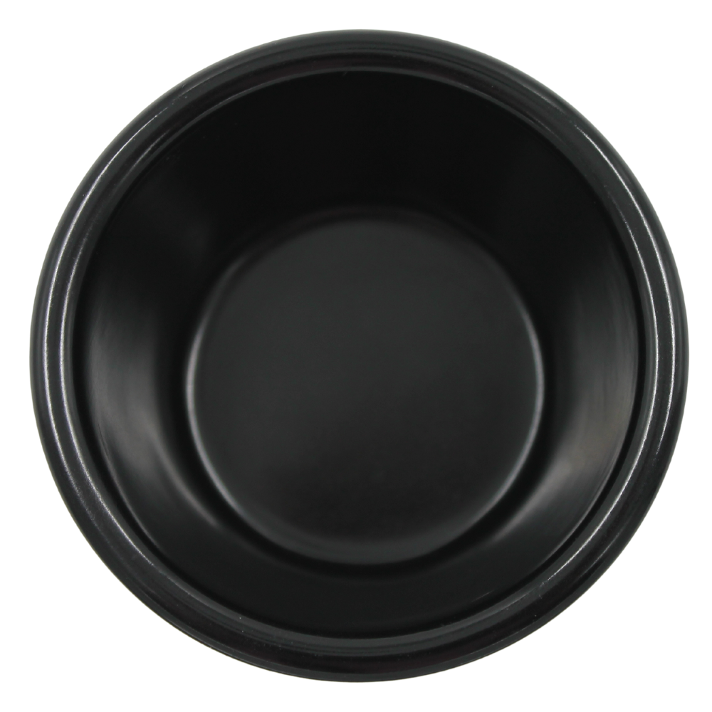 Ramekin negro rayado 2 onzas melamina negra