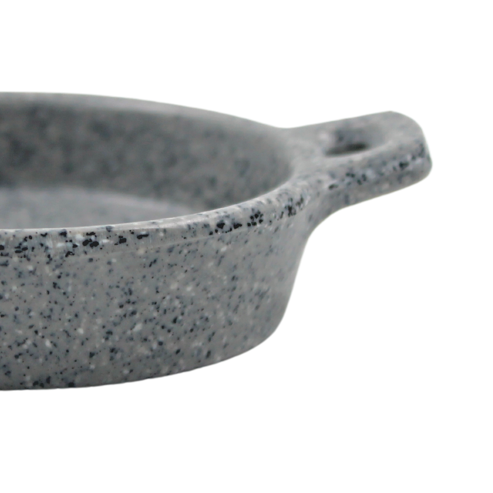 Cazuelita redonda 10 cm melamina Gray Granite