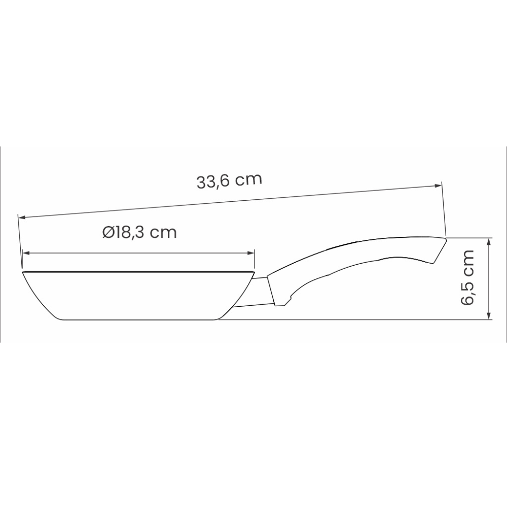 Sartén negro 18 cm Tramontina Rivoli @