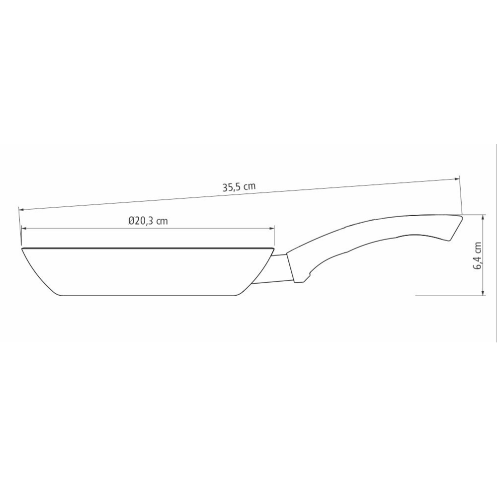 Sartén negro 20 cm Tramontina Rivoli @