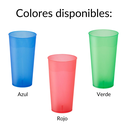 Vaso Cancún transparente de colores Cubasa