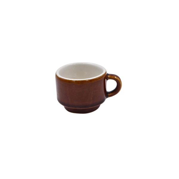 Taza de Expreso Apilable 3 onzas Marrón Laredo/Blanco 9 cm