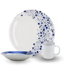 Vajilla de porcelana Anfora Blue Wabe 12 piezas