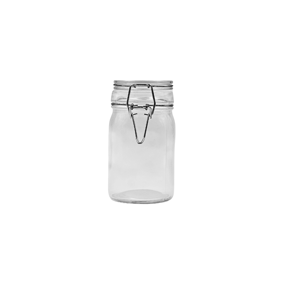 Brocal de vidrio con tapa hermética 200 ml