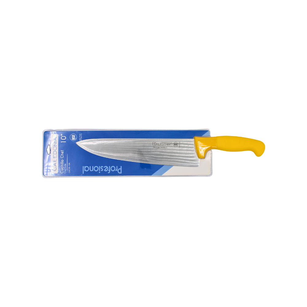 Cuchillo chef 10&quot; Caledonia color amarillo