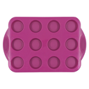 Molde de silicón para 12 mini cupcakes morado Press