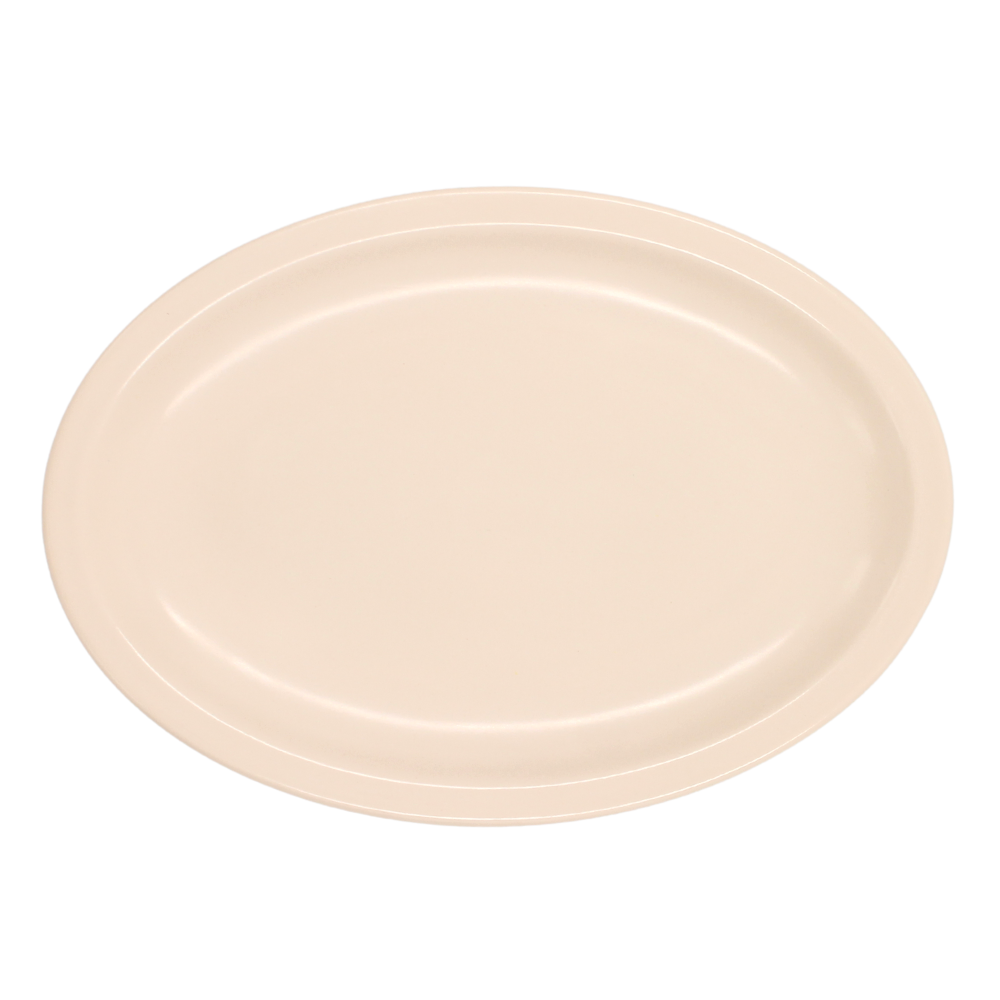 Plato ovalado 11.5 pulgadas melamina beige Tavola