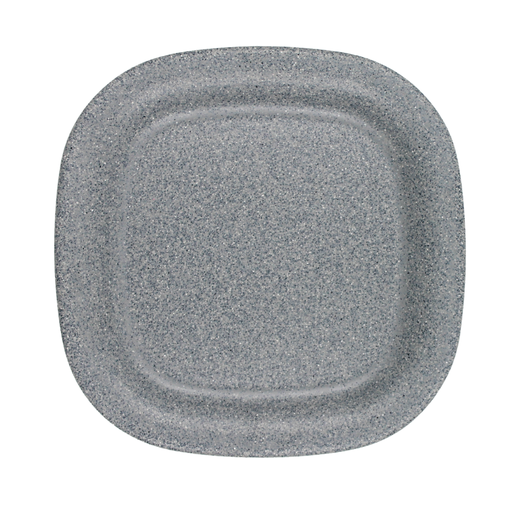 Plato cuadrado 25 cm melamina Gray Granite Tavola