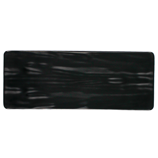 Platón rectangular 32 x 13 cm melamina negra mate con textura