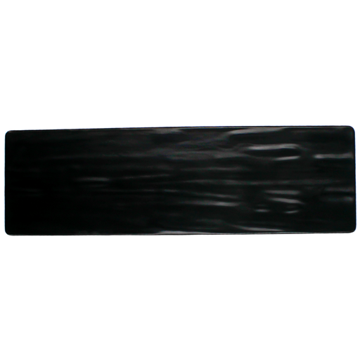 Platón rectangular 52 x 16 cm melamina negra mate con textura