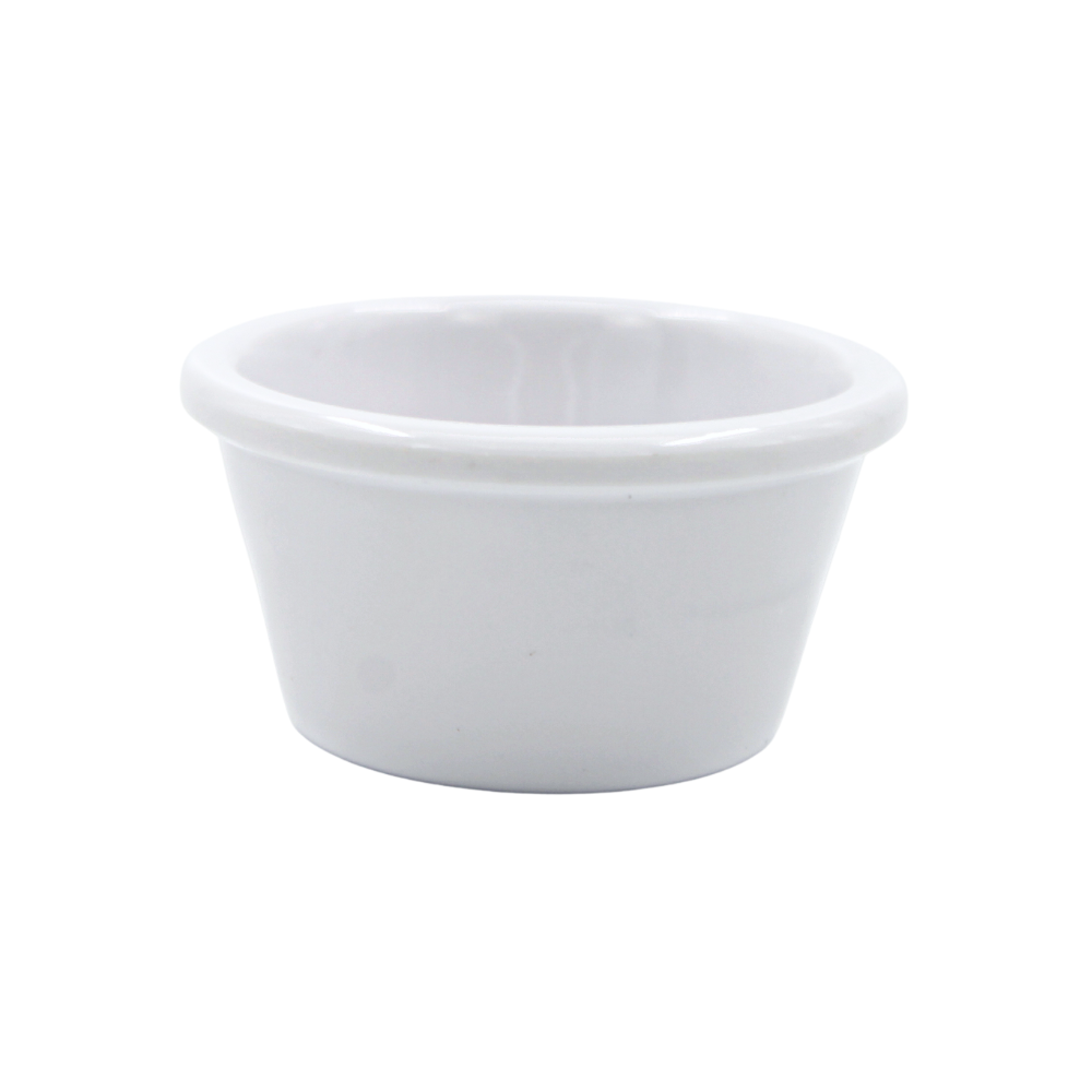 Ramekin 2 onzas 7 x 4 cm melamina blanca brillante