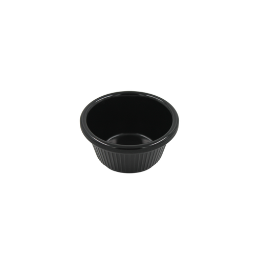 Ramekin negro rayado 2 onzas melamina negra