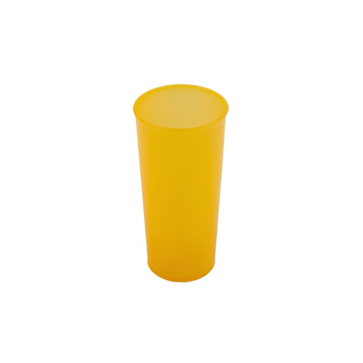 Vaso transparente color naranja 16 onzas de plástico