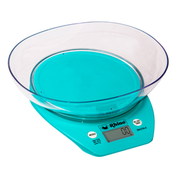 [1393213] Báscula Eléctrica De Cocina Con Tazón 5 Kg Rhino Azul