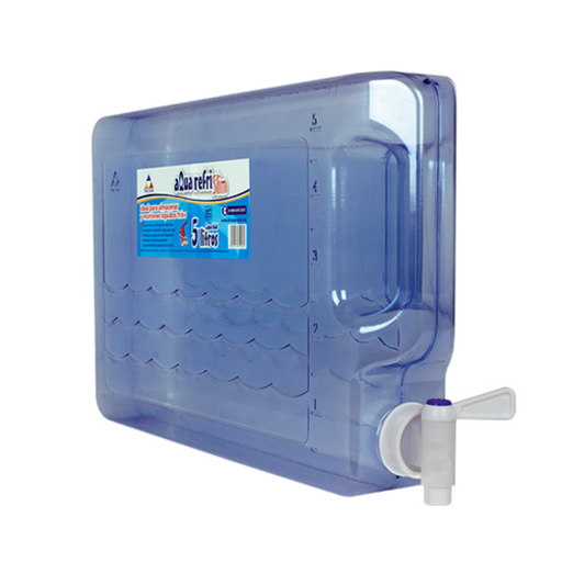 Recipiente de agua 5 litros de PVC Clarificado Azul Tricorp