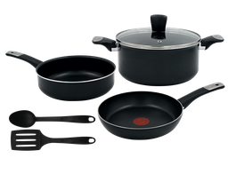 [11901393] Batería de Cocina 6 piezas T-fal Hard Titanium Plus(BAJA)