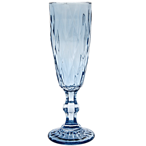 Copa de vidrio flauta color azul claro 165 ml Home Sweet Home